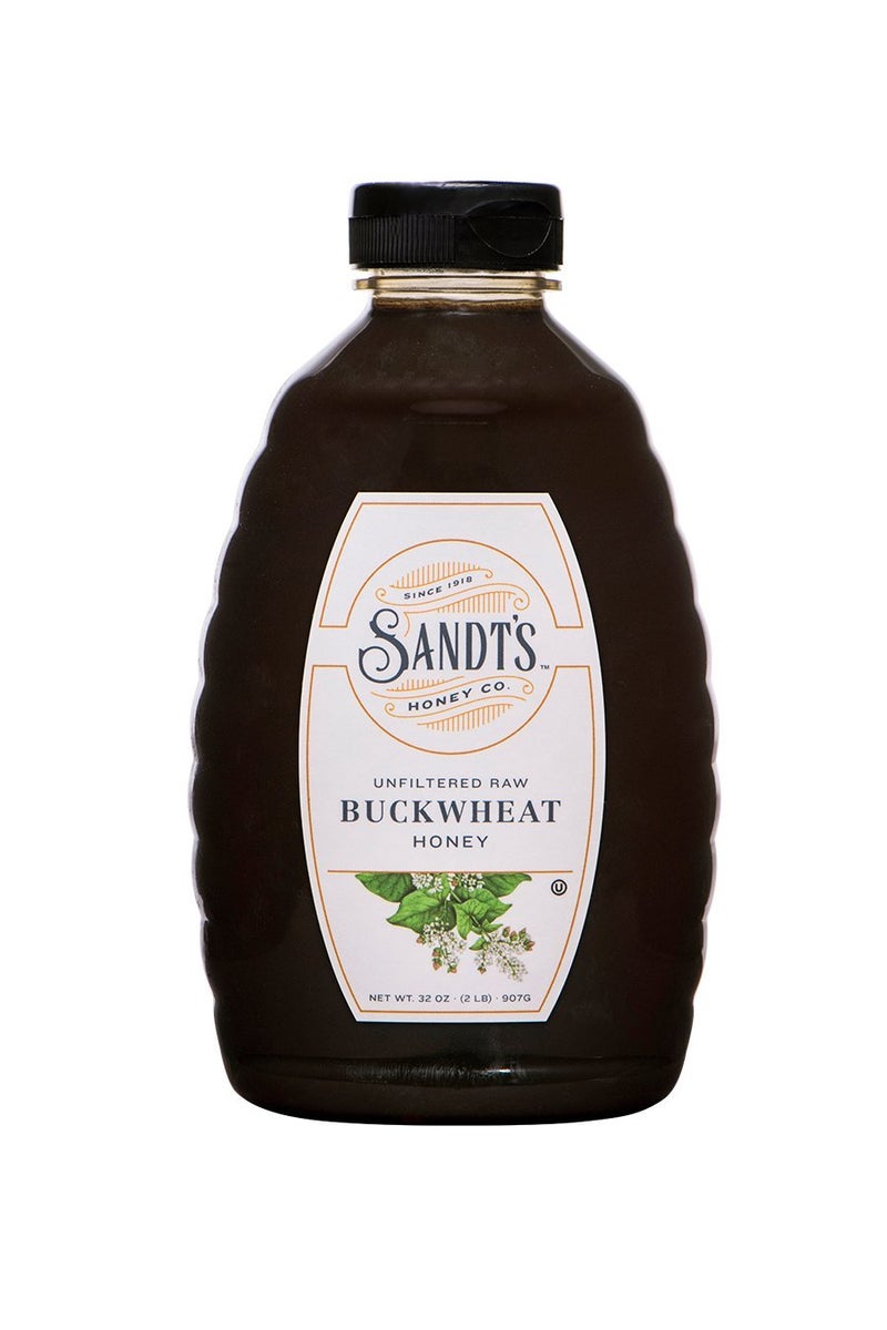 Sandt's Buckwheat Honey, Unfiltered Raw Honey, Non-GMO Genuine, Pure Honey (2 lbs) - Image 1